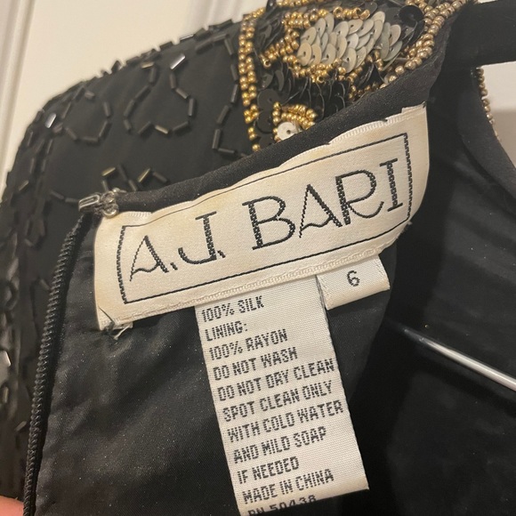 Vintage A.J Bari Black dress 1980s vintage - Picture 5 of 10